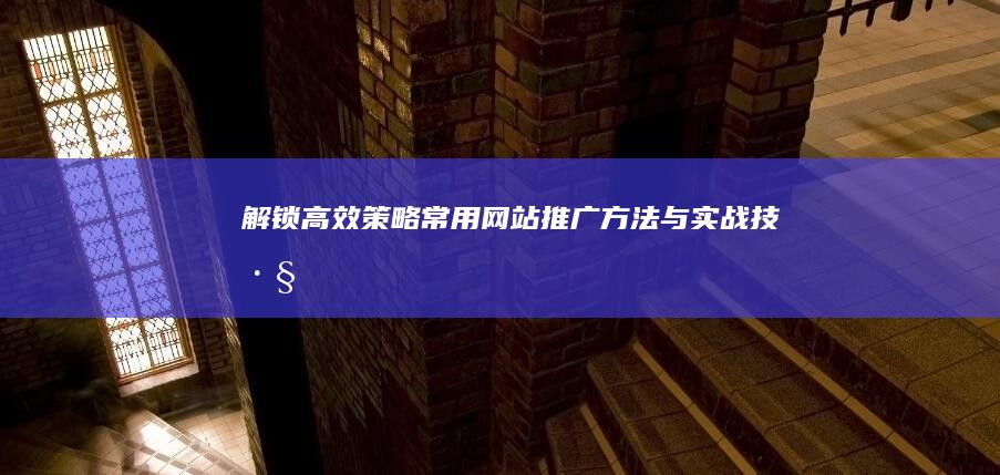 解锁高效策略：常用网站推广方法与实战技巧